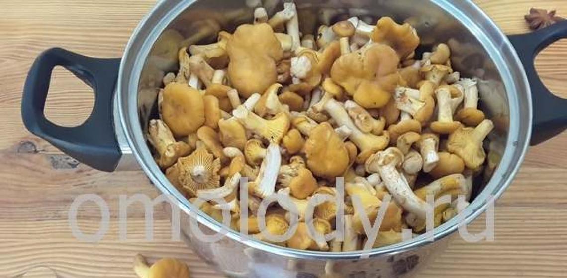 Фото-рецепт приготовления жареных грибов лисичек